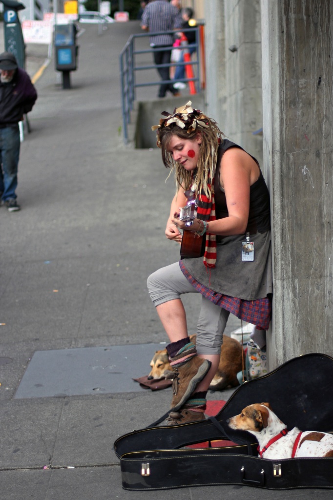 Busker Day At The Pike Place Market On Sunday. by seattle