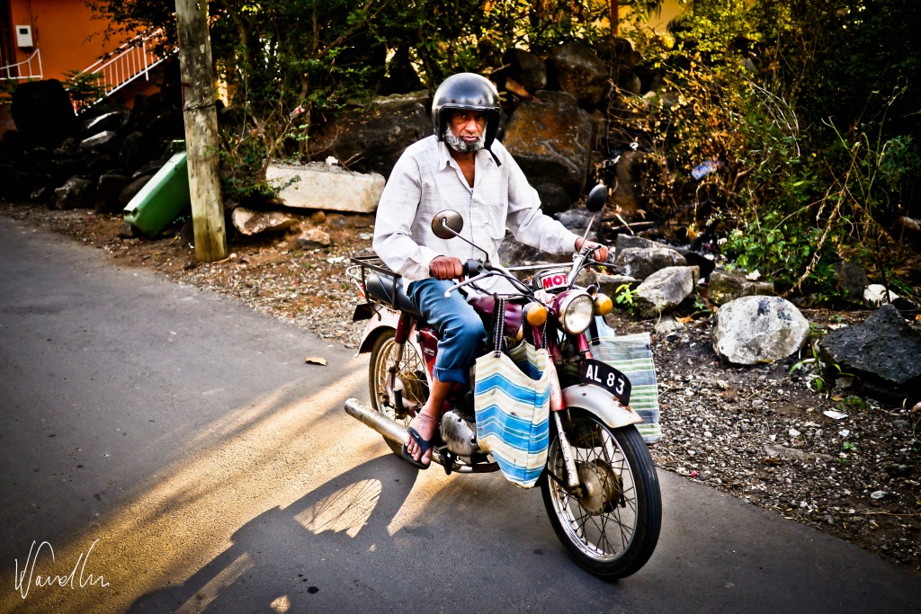 Mauritian motocyclist by vikdaddy