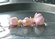 26th Sep 2011 - pink blossoms on stainless steel