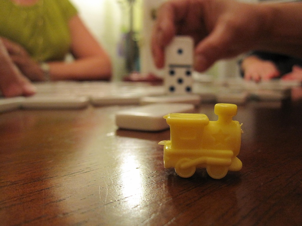 April 30. Mexican Train Dominoes by margonaut
