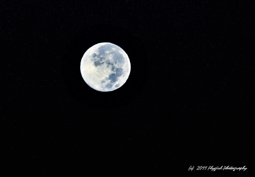Morning Moon and Stars (best viewed enlarged) by flygirl
