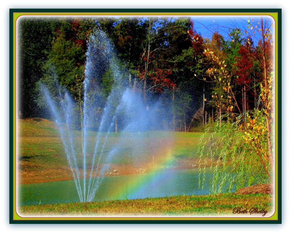 Fountain made rainbow by vernabeth