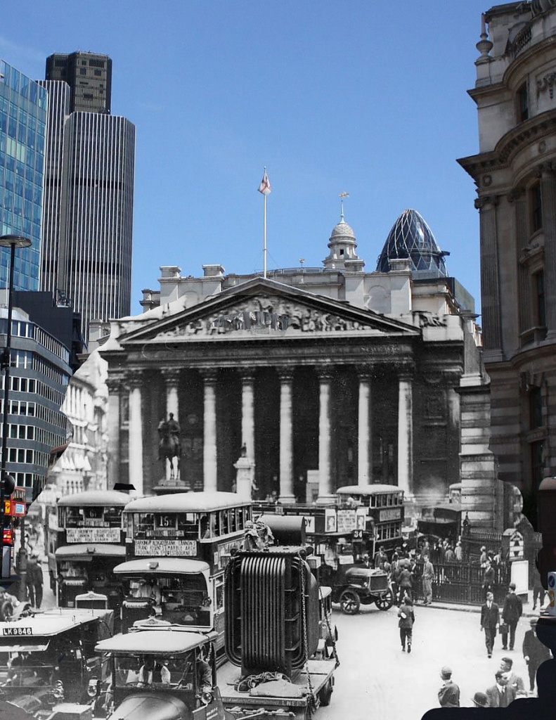 Then and now 2:  The Royal Exchange by edpartridge