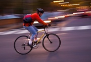 28th Oct 2011 - Panning Cyclist at Dusk