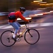Panning Cyclist at Dusk by jbritt