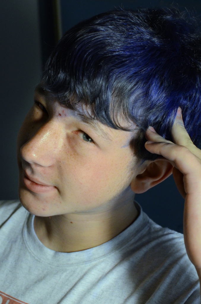 My Blue-Haired, Blue-Eyed Son by sharonlc