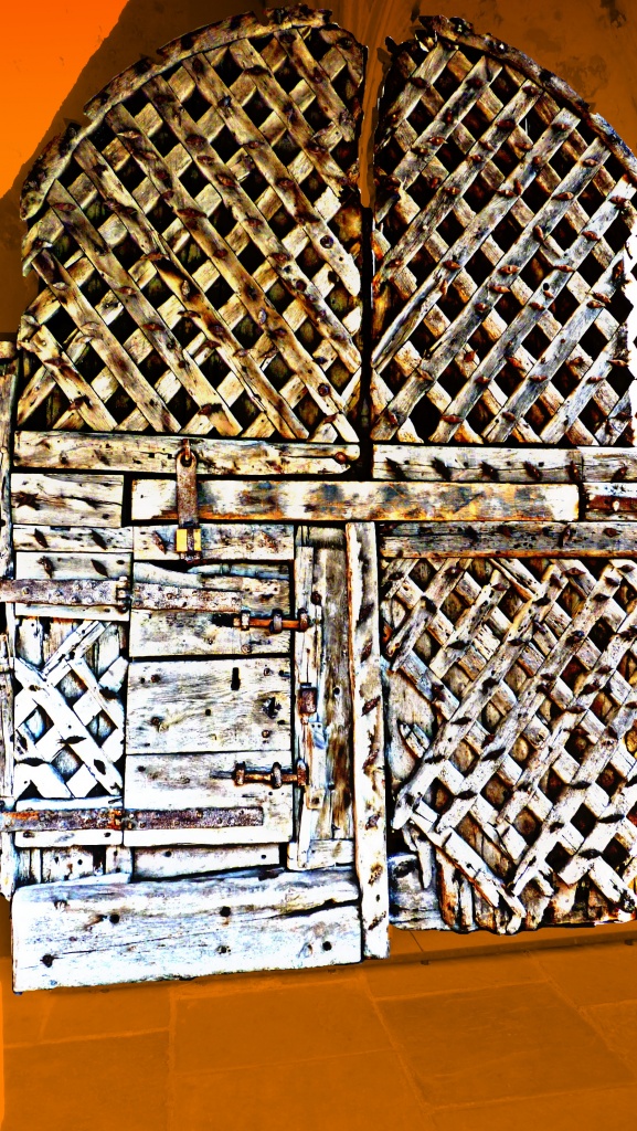 TWELFTH CENTURY CASTLE DOORS - CHEPSTOW CASTLE by sangwann