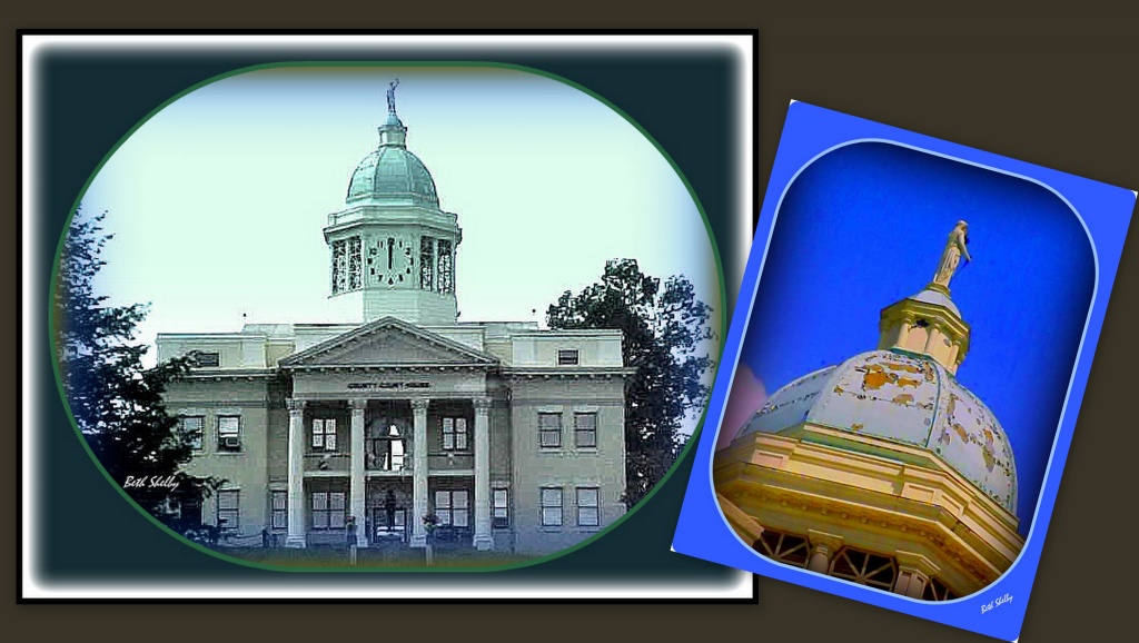 Jackson County Courthouse collage by vernabeth