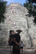 19th Nov 2011 - Climbing the Nohoch Mul pyramid at Cobá 