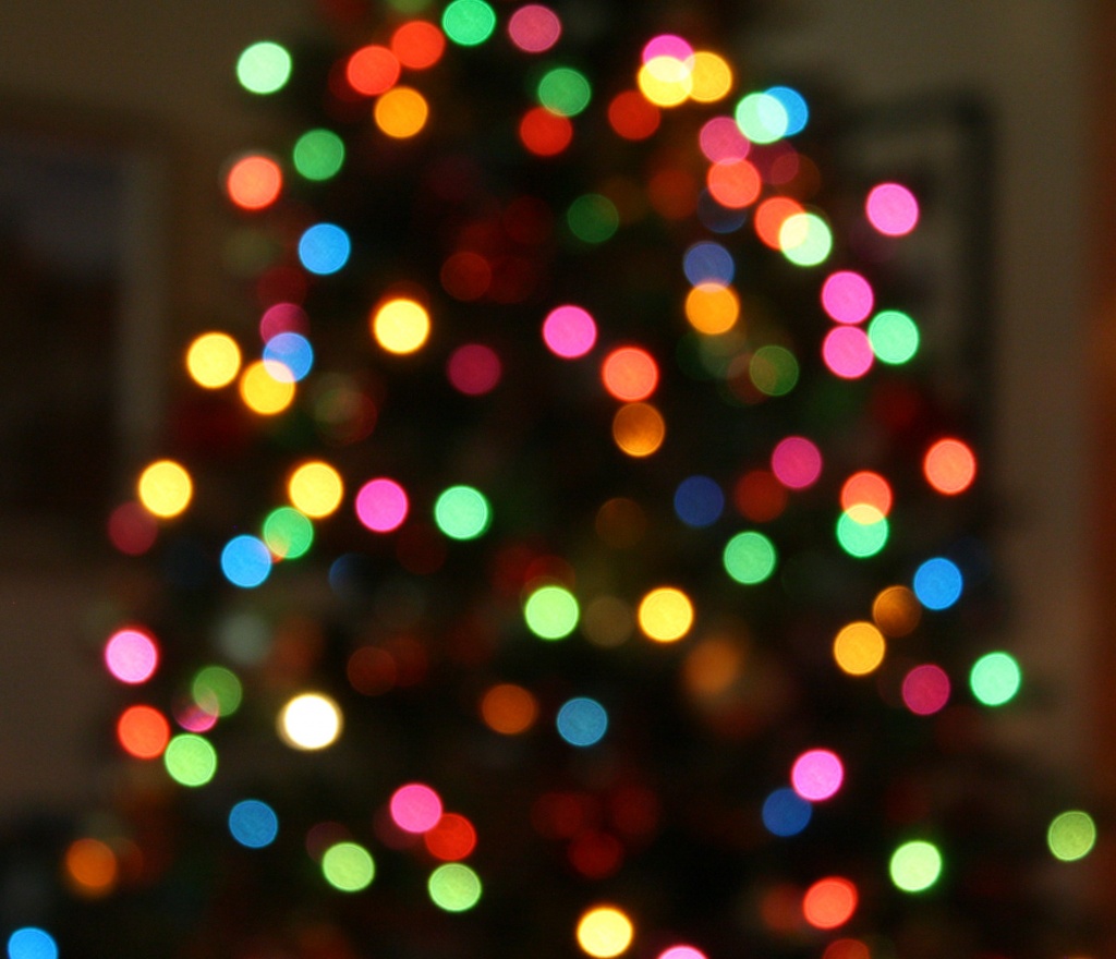 Christmas tree bokeh by mittens
