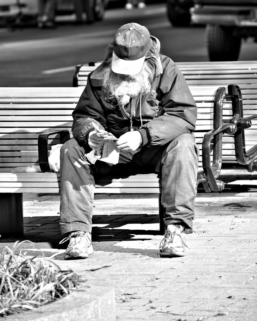 Homeless Santa Claus by peggysirk