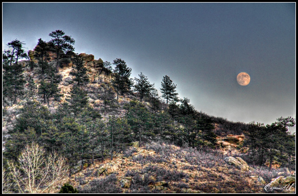 Moon Over the Bluff by exposure4u