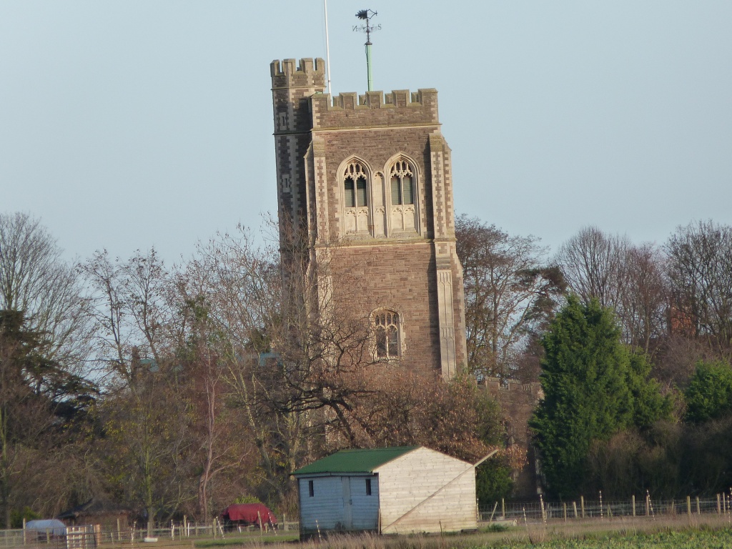 Cardington Church on the lean by rosiekind