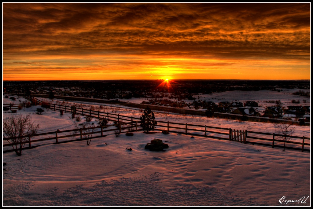 Sunrise Over Denver by exposure4u