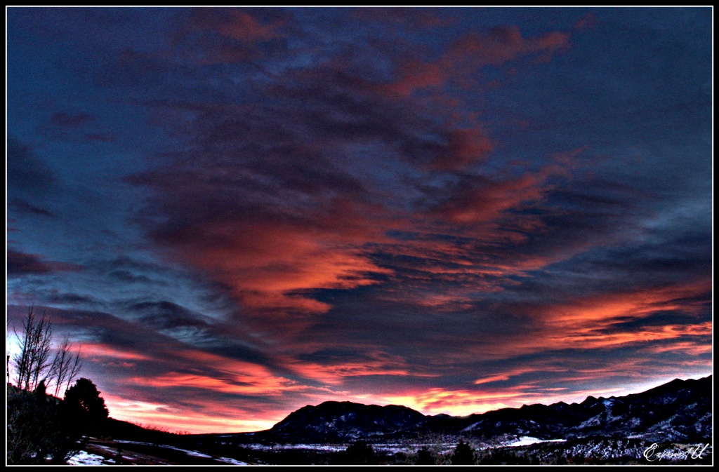 Cheyenne Mountain Sunset by exposure4u