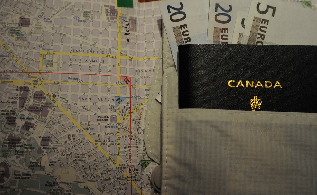 Passport, map, Euros and ready to go by dora