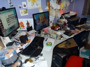 5th Jan 2012 - My work space - Chaos!