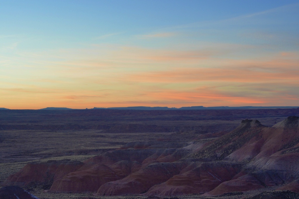 sunset over the painted desert by bcurrie