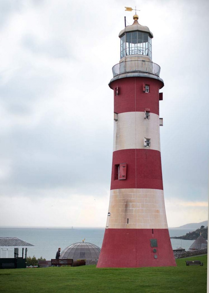 The Lighthouse at Plymouth Hoe Today by netkonnexion