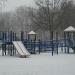 Snowy playground by mittens