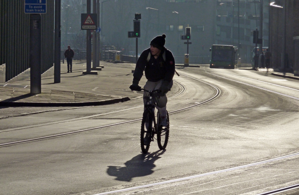 Contre Jour Cyclist  by phil_howcroft