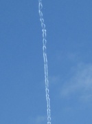 15th Jan 2012 - fragmented vapour trails from an aircraft