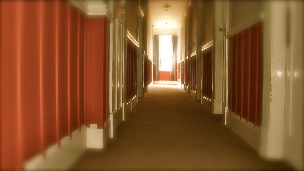 Old Hotel hallway by maggiemae