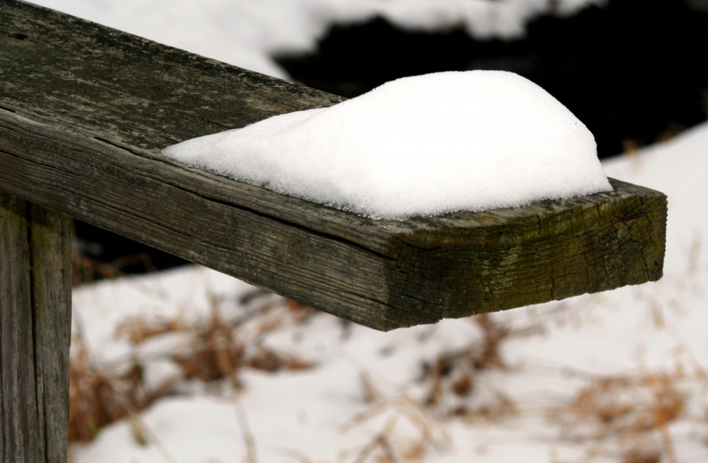 Snow Capped Railing by digitalrn