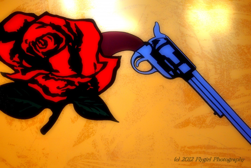Rose and Gun by flygirl