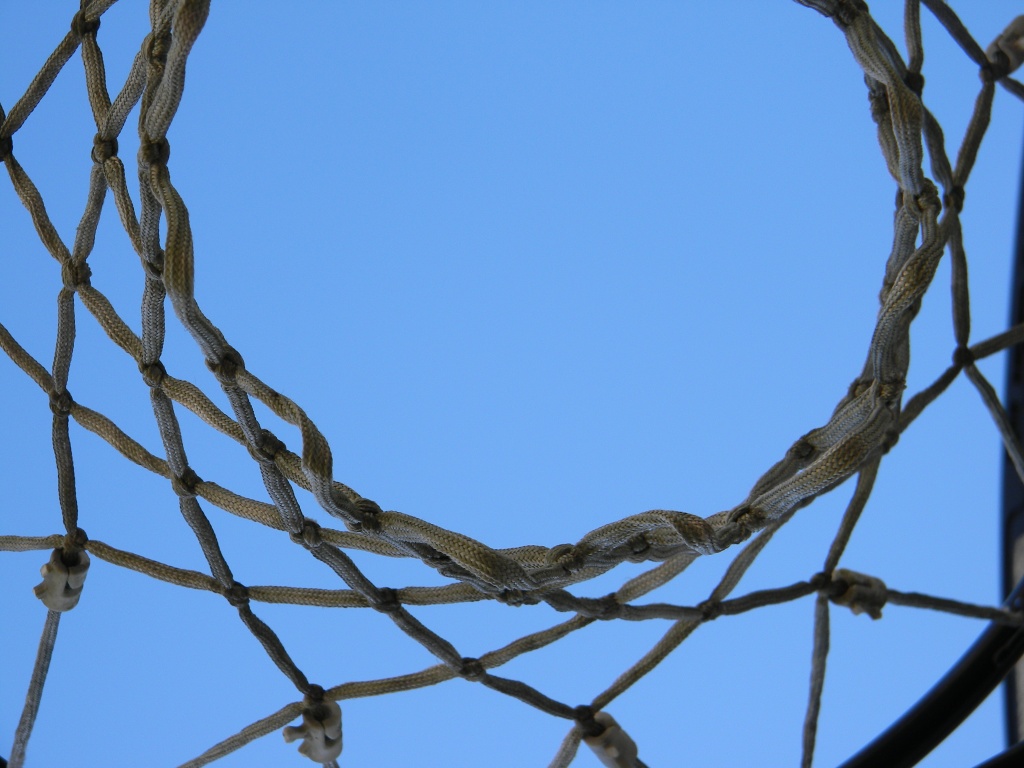 Looking Up at Basketball Hoop 1.29.12 by sfeldphotos