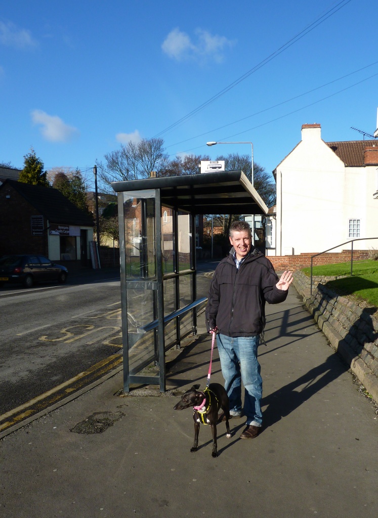 PICTURE 365 : Phil, Ruby and the 58 bus stop in Arnold  by phil_howcroft