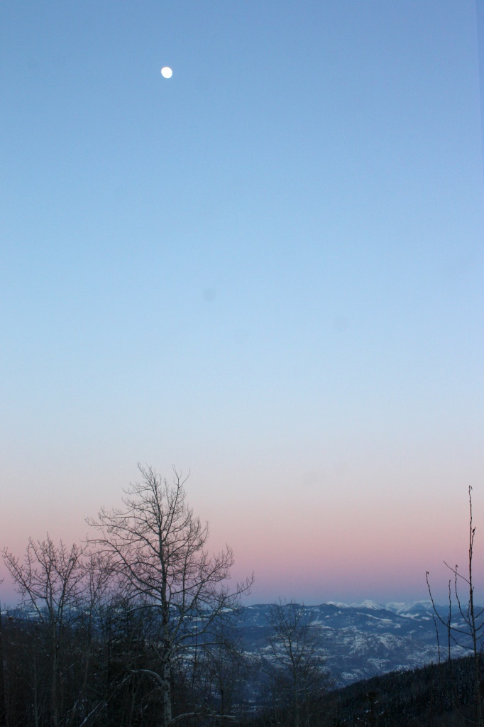 The sunset and the moon by kiwichick