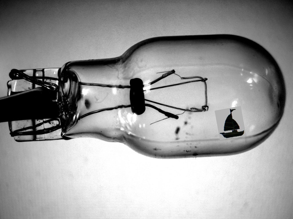 Sailboat in Light Bulb  by myhrhelper