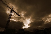 18th Feb 2012 - Two cranes in the sky.