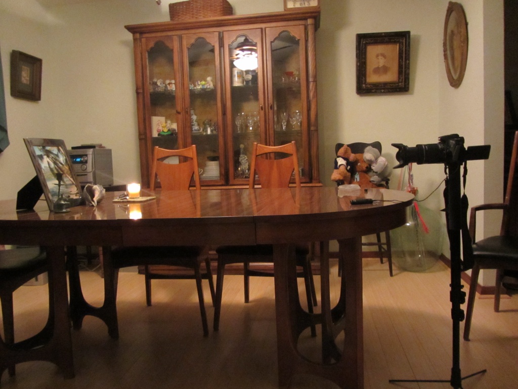 Setup for Candle Lit Photo by hjbenson