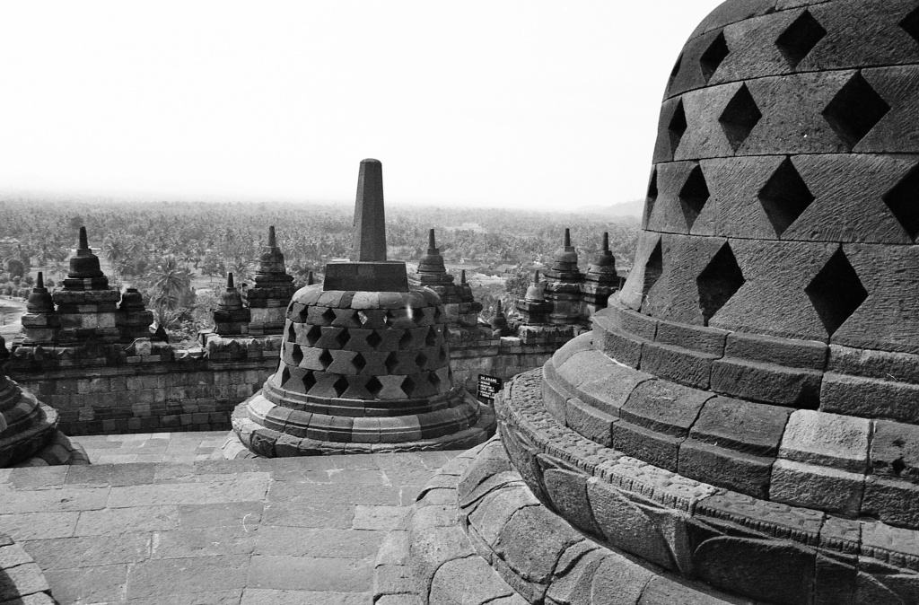 Borobudur, Yogyakarta, Java Indonesia 1988- film Feb by lbmcshutter