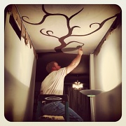28th Feb 2012 - 0227 Chris painting tree Instagram
