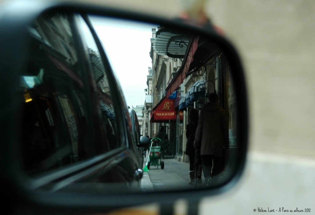 Street view from the car's rearview mirror  by parisouailleurs