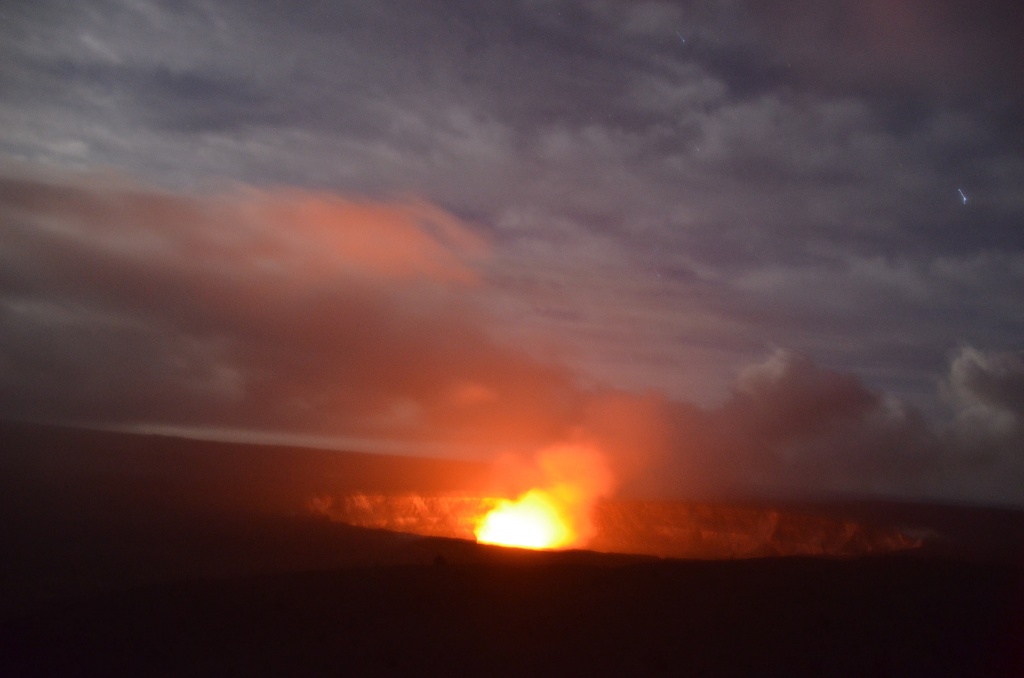 Kilauea Caldera Lava at Night by jgpittenger