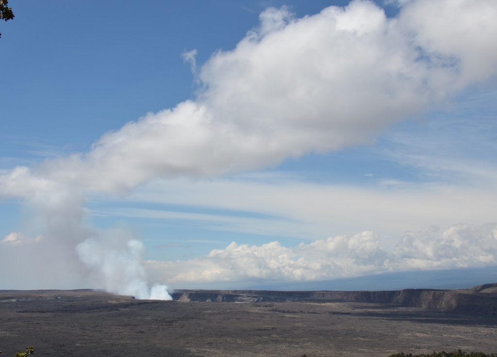 Kilauea Caldera Steaming in Daylight by jgpittenger