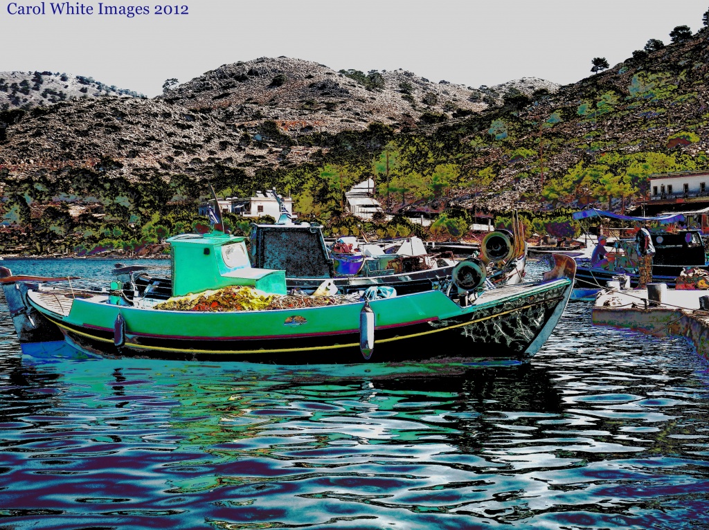 Fishing Boat at Panormitis,Symi by carolmw