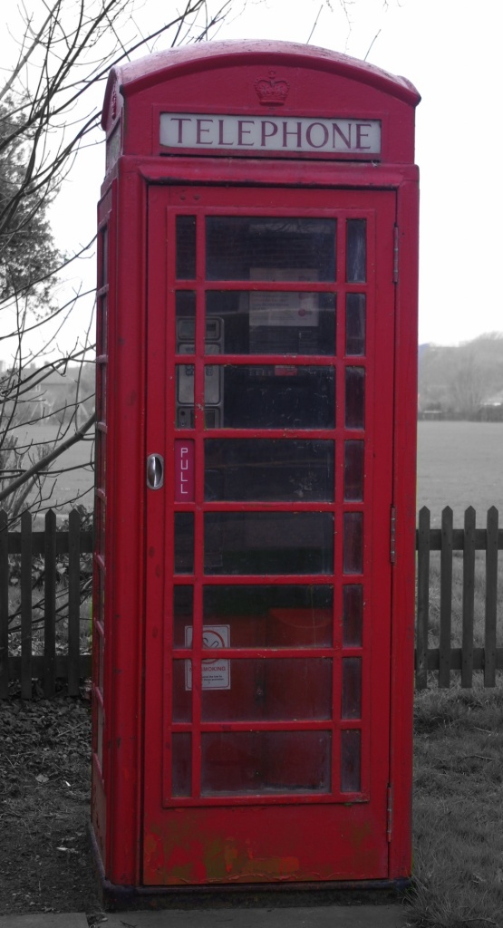 Old red phone box by karendalling