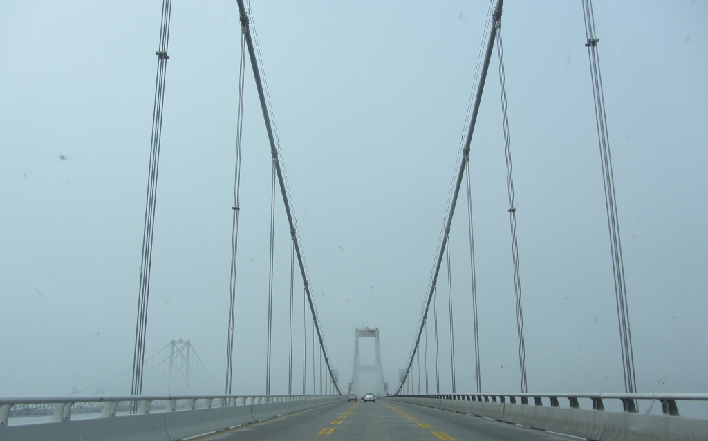 Fog on Bay Bridge by hjbenson