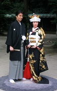 23rd Mar 2012 - couple pose for their formal wedding photos - Meiji shrine Tokyo