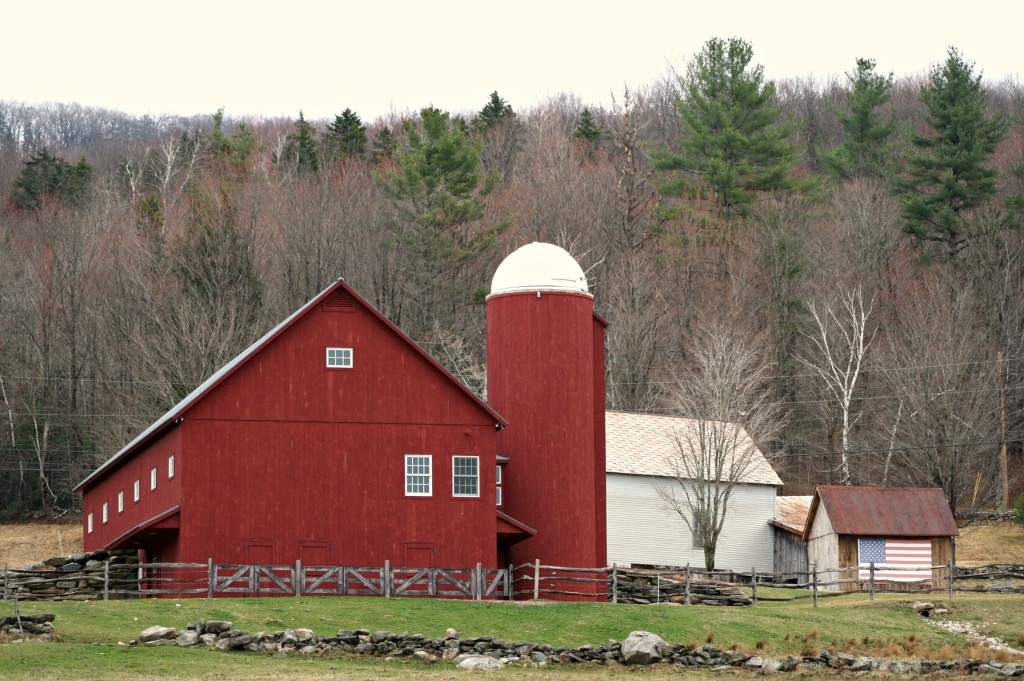 Red Barn in Spring by lauriehiggins