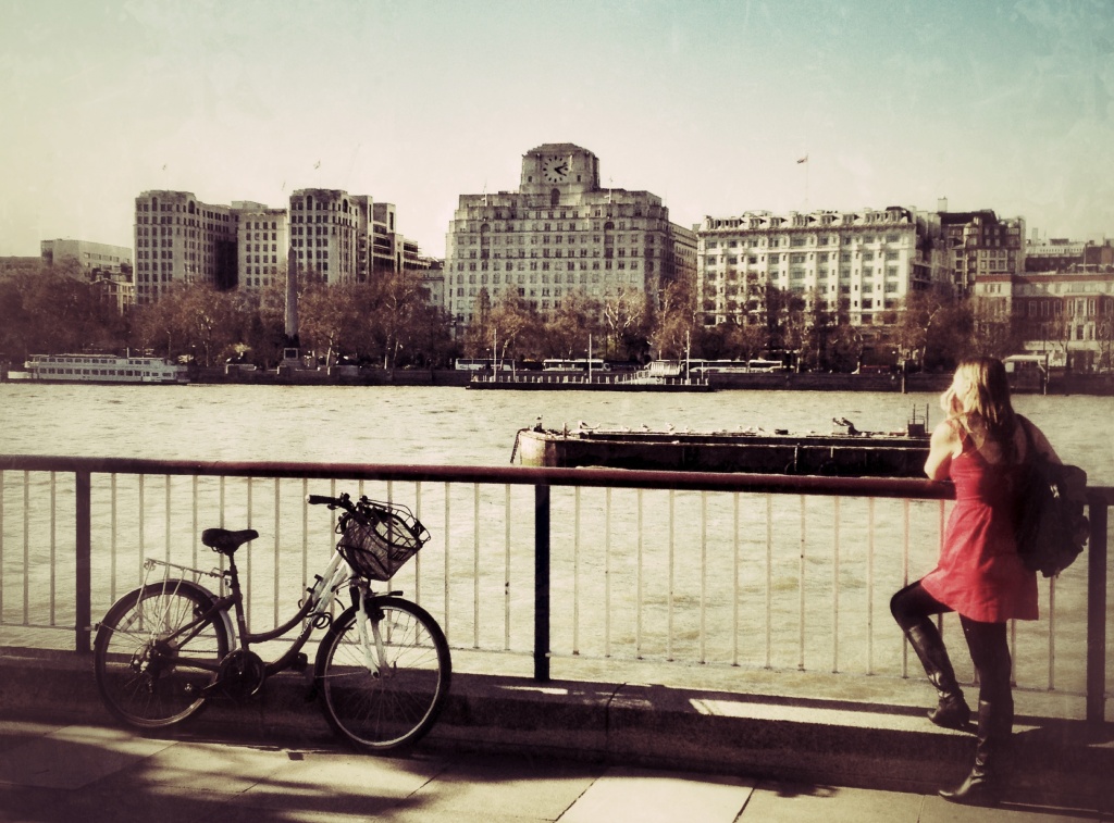 Woman On The Edge Of Thames  by rich57