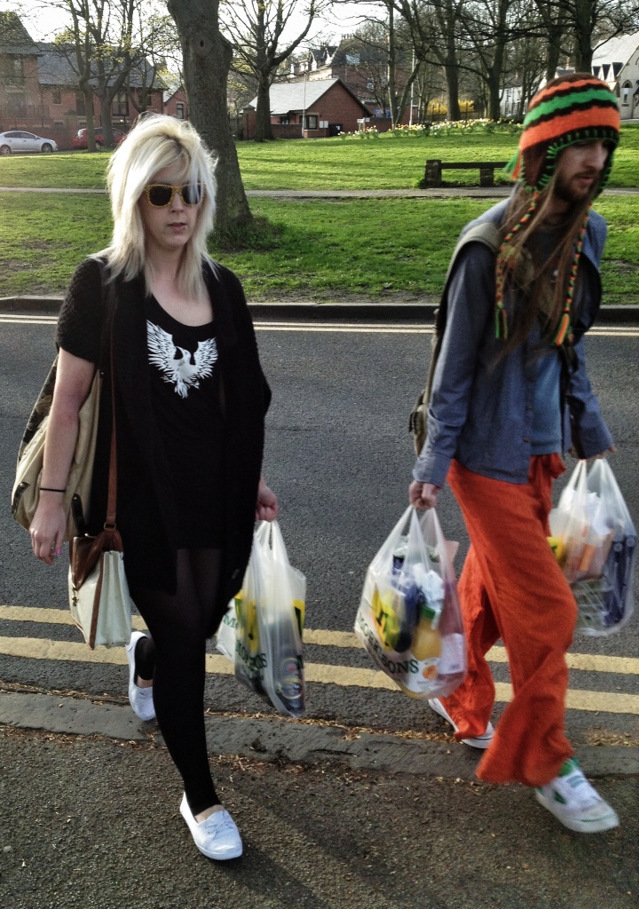 Even Hippies (And Goths) Need To Visit The Supermarket Occasionally  by rich57