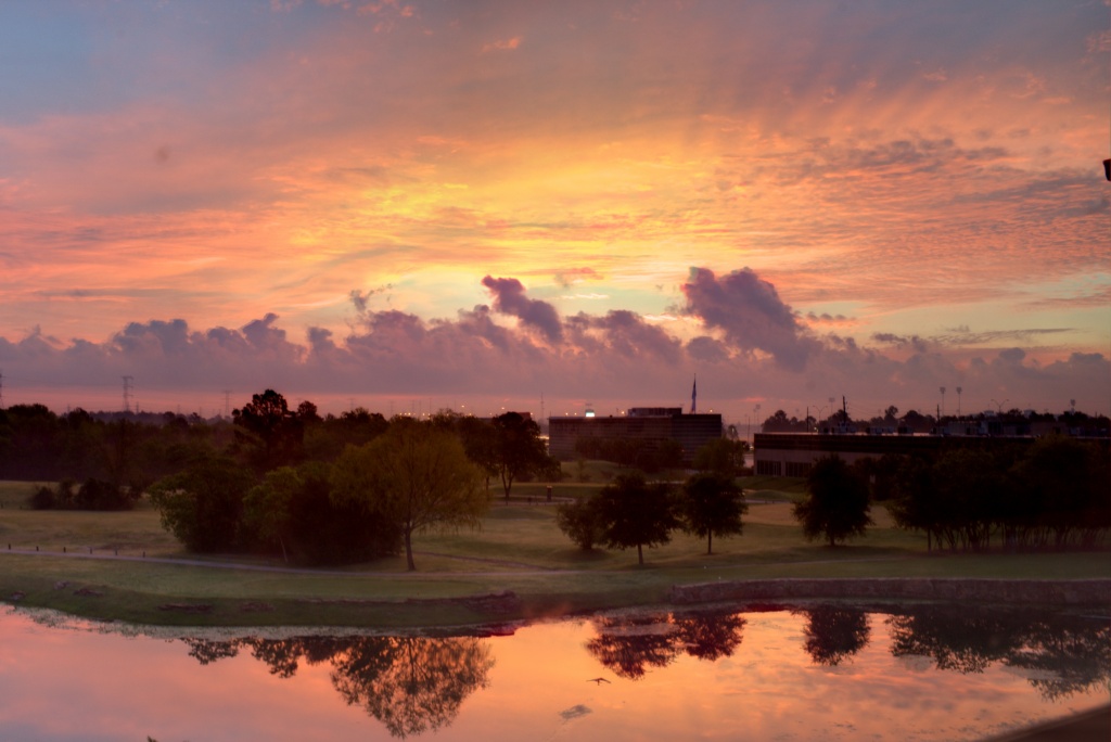 Sunrise Over Heron Lakes Golf Course, Houston, TX by natsnell