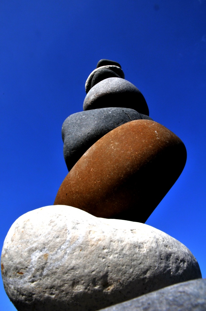 Stone balancing at Flamborough Head by seanoneill