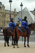 18th Apr 2012 - Mounted police at the Pyramide du Louvre